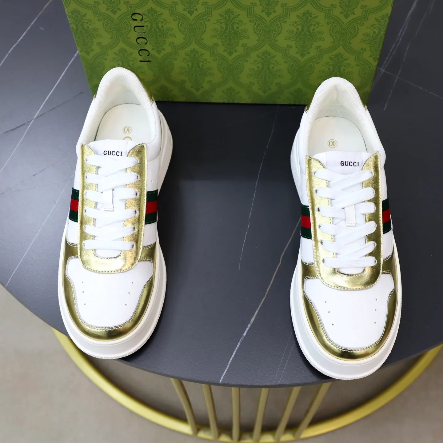 Ex-factory price: 400💰🙅‍♂️🙅‍♂️🙅‍♂️ Brand: GUCCI Standard code: 38-44 (45 customized) Grade: Same as the official website Material: Original leather stitching brand cloth Comfortable and breathable sheepskin lining Lightweight and wear-resistant outsole Style category: Men's fashionable casual shoes Sports shoes Distinguished luxury brand elements Top luxury Color: actual picture color